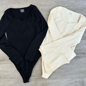 Body Contour Long Sleeve Bodysuit Set